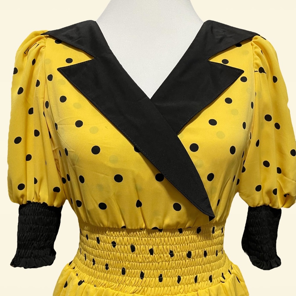 Lee Lee’s Cute Retro Polka Dot Dress! Pockets! - Picture 5 of 5